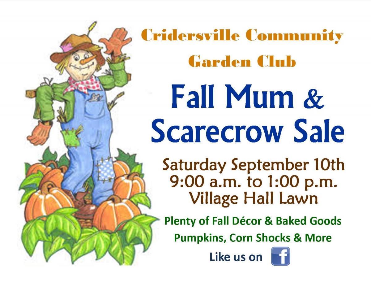 Fall Mum & Scarecrow Sale