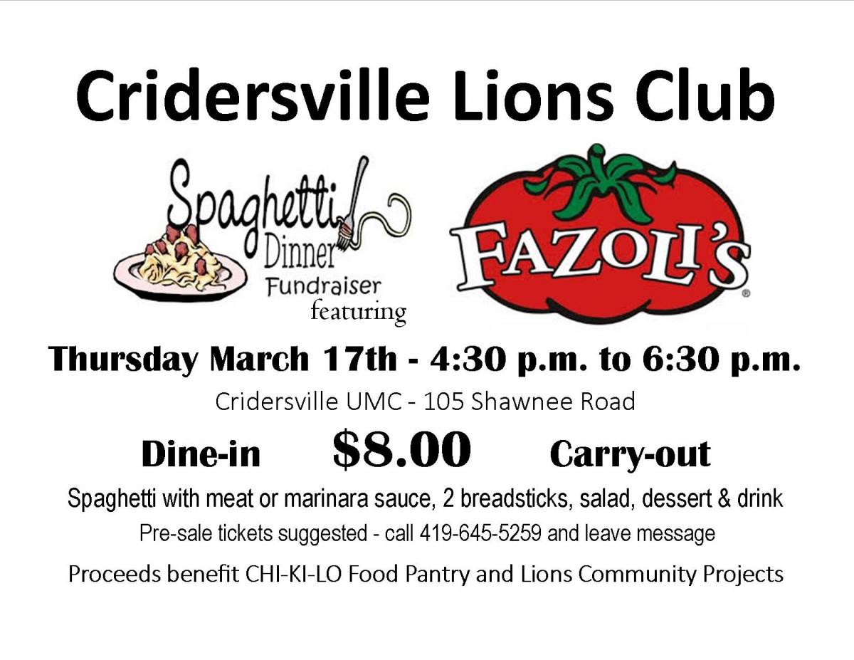 Spaghetti Dinner Fundraiser